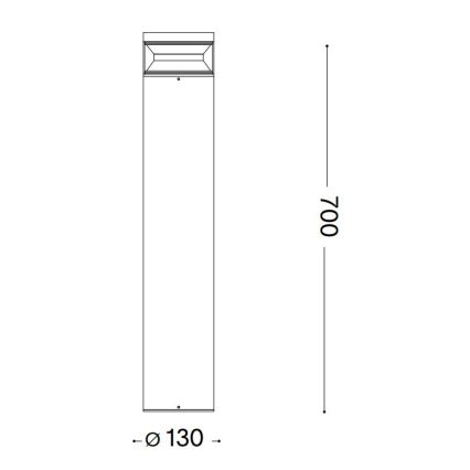 Ideal Lux - LED Buitenlamp BOEING LED/14W/230V diameter 70 cm CRI 90 IP65 bruin