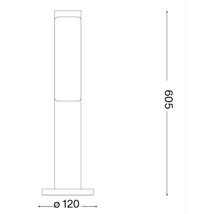 Ideal Lux - LED-buitenlamp ETERE LED/9,5W/230V 3000K 60 cm CRI 90 IP44 antraciet