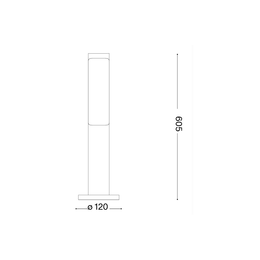Ideal Lux - LED-buitenlamp ETERE LED/9,5W/230V 3000K 60 cm CRI 90 IP44 antraciet