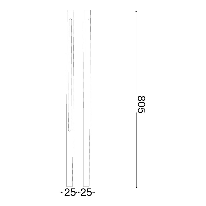 Ideal Lux - LED buitenlamp JEDI LED/12W/230V 80 cm CRI 90 IP65 antraciet