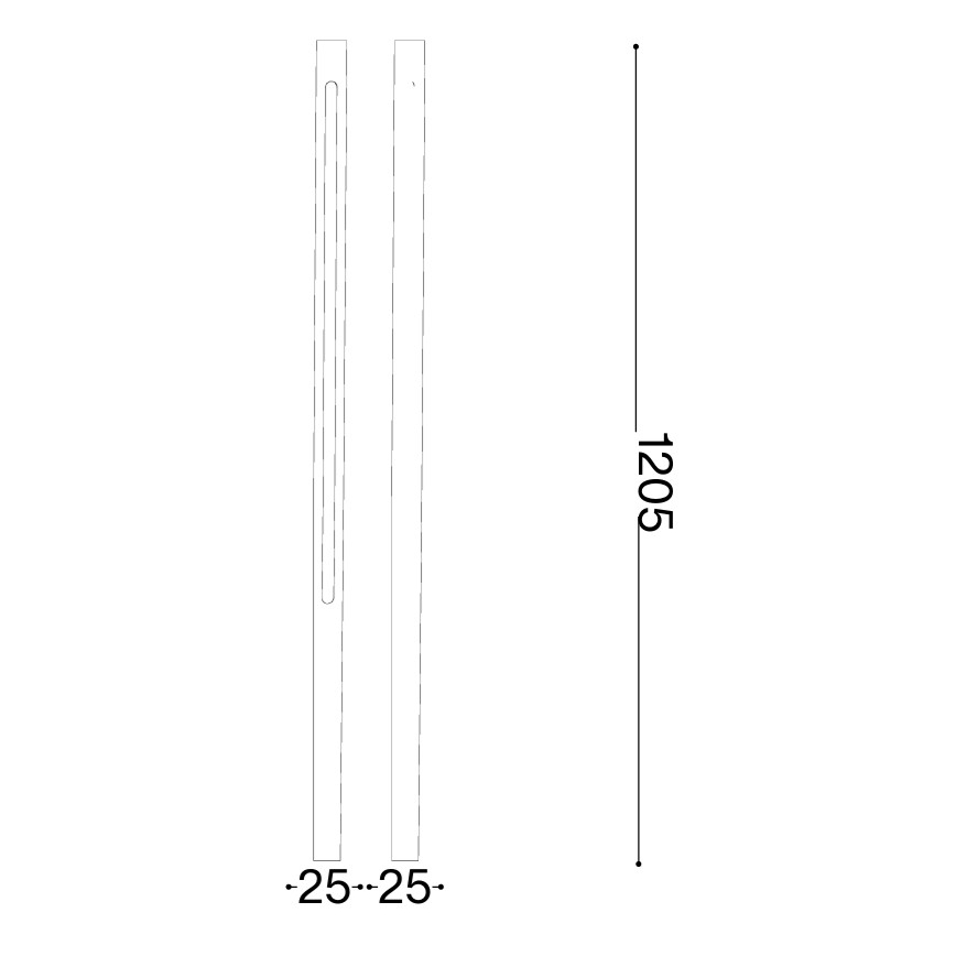 Ideal Lux - LED-buitenlamp JEDI LED/19W/230V 120 cm CRI 90 IP65 bruin