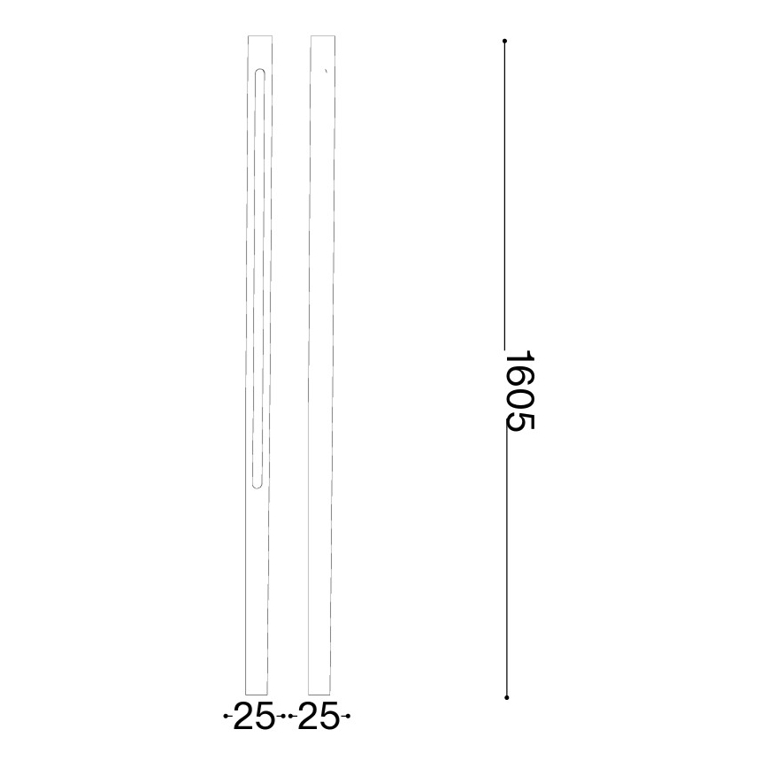 Ideal Lux - LED buitenlamp JEDI LED/25W/230V 160 cm CRI 90 IP65 bruin