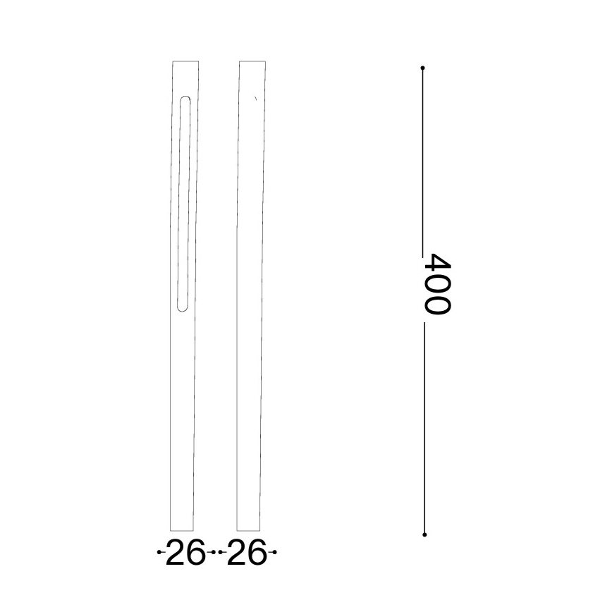 Ideal Lux - LED buitenlamp JEDI LED/7W/230V 40 cm CRI 90 IP65 antraciet