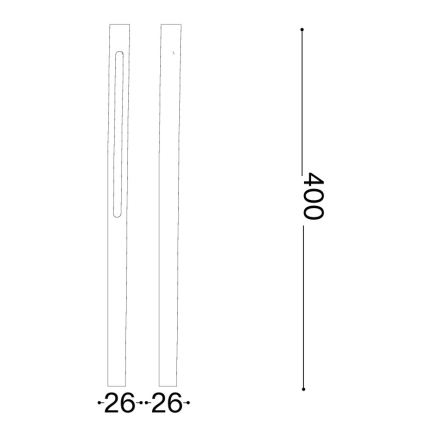 Ideal Lux - LED-buitenlamp JEDI LED/7W/230V 40 cm CRI 90 IP65 bruin
