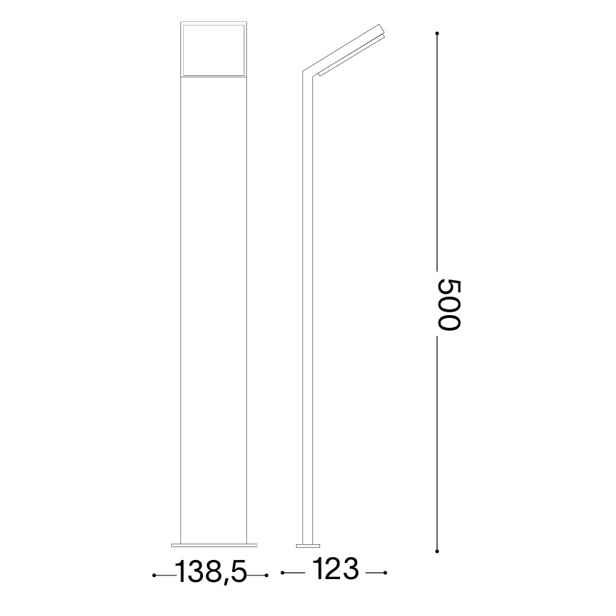 Ideal Lux - LED-buitenlamp STYLE LED/8,5W/230V 3000K 50 cm CRI 90 IP54 bruin