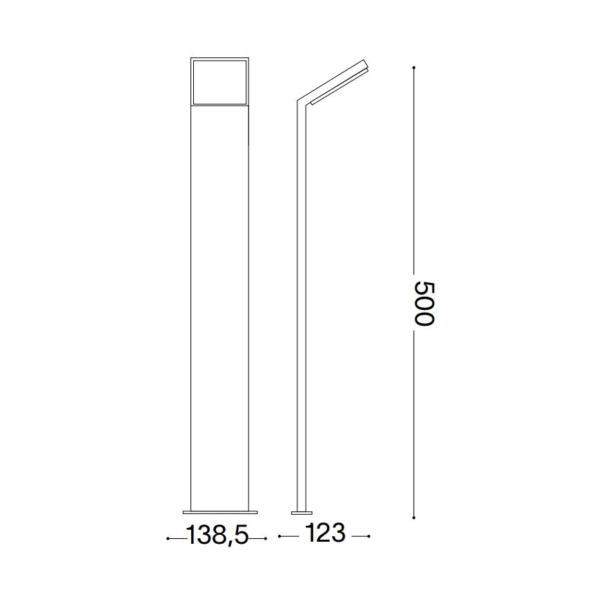 Ideal Lux - LED Buitenlamp STYLE LED/8,5W/230V 3000K 50 cm CRI 90 IP54 antraciet