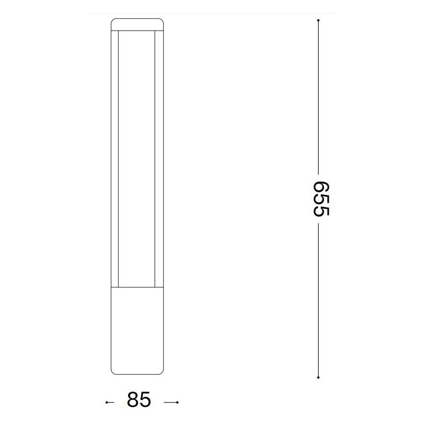Ideal Lux - LED Buitenlamp TIFONE LED/8,5W/230V 65,5 cm IP65 antraciet