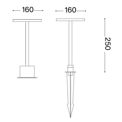 Ideal Lux - LED Buitenlamp TOFFEE LED/11W/230V CRI 90 IP65 antraciet