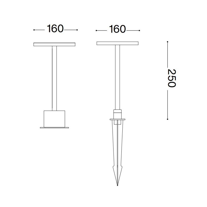 Ideal Lux - LED Buitenlamp TOFFEE LED/11W/230V CRI 90 IP65 antraciet