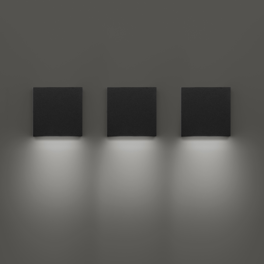 Ideal Lux - LED buitenmuurlamp POST-IT LED/3W/12V CRI 90 zwart