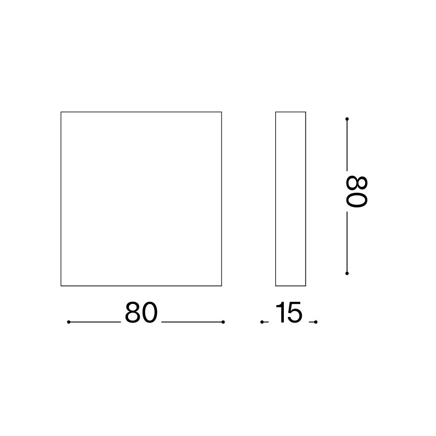 Ideal Lux - LED buitenmuurlamp POST-IT LED/3W/12V CRI 90 zwart