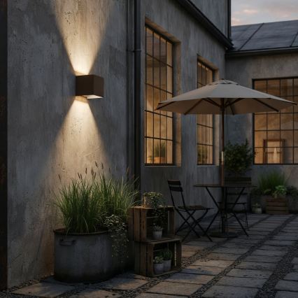 Ideal Lux - LED buitenwandlamp ATOM LED/12W/230V CRI 90 IP54 bruin