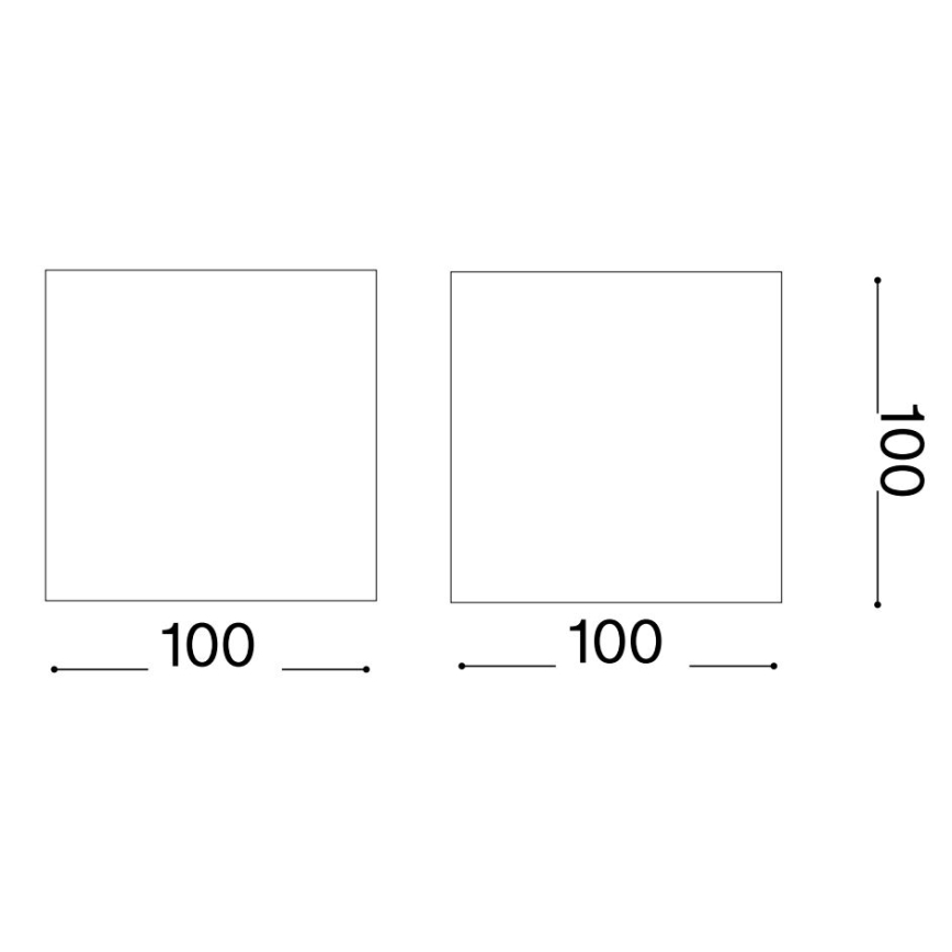 Ideal Lux - LED buitenwandlamp ATOM LED/12W/230V CRI 90 IP54 bruin