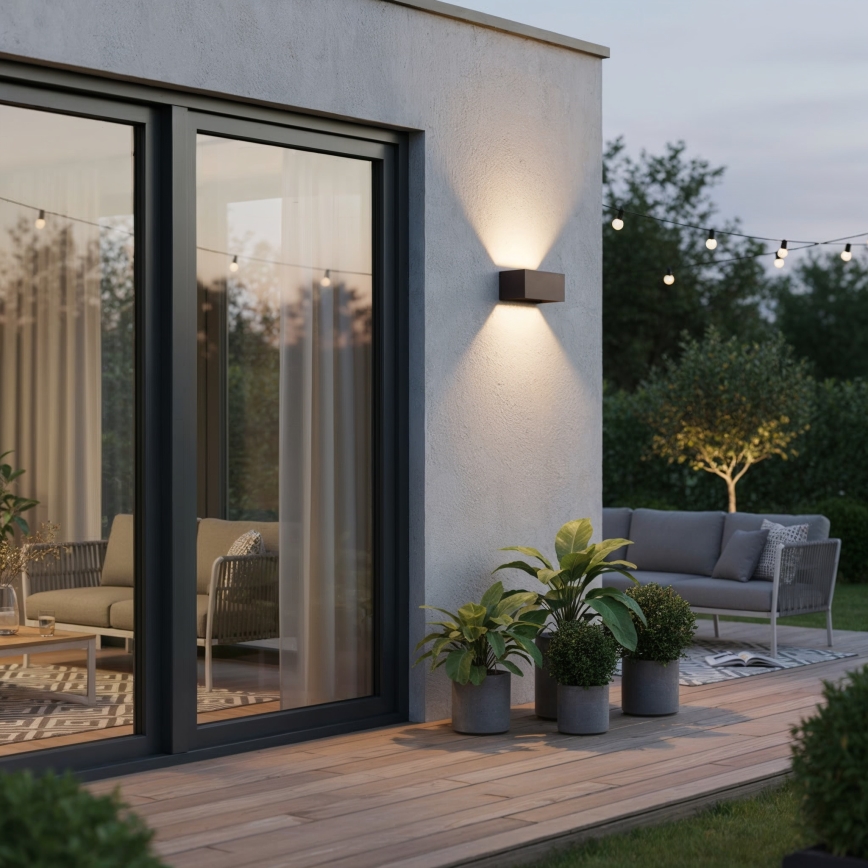 Ideal Lux - LED buitenwandlamp ATOM LED/25W/230V CRI 90 IP54 bruin