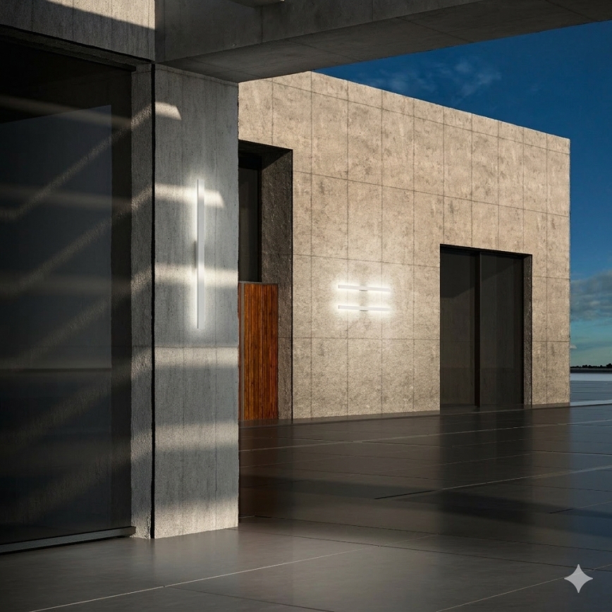 Ideal Lux - LED buitenwandlamp LINEA LED/20W/230V CRI 90 104 cm IP54 wit