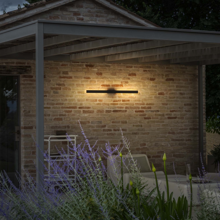 Ideal Lux - LED buitenwandlamp LINEA LED/20W/230V CRI 90 104 cm IP54 zwart