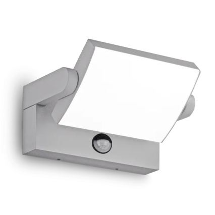 Ideal Lux - LED buitenwandlamp met sensor SWIPE LED/21W/230V CRI 90 IP54 grijs