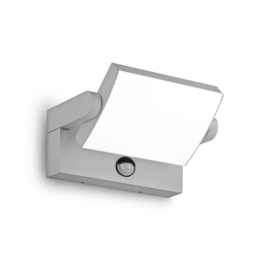 Ideal Lux - LED buitenwandlamp met sensor SWIPE LED/21W/230V CRI 90 IP54 grijs