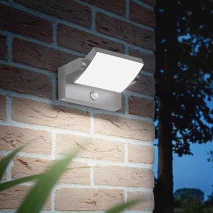 Ideal Lux - LED buitenwandlamp met sensor SWIPE LED/21W/230V CRI 90 IP54 grijs