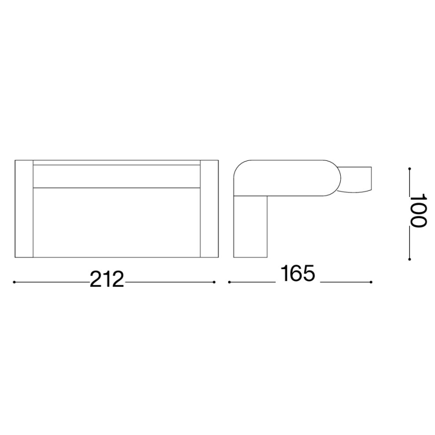 Ideal Lux - LED buitenwandlamp met sensor SWIPE LED/21W/230V CRI 90 IP54 grijs