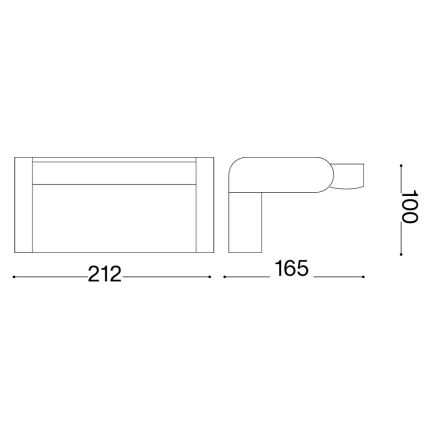 Ideal Lux - LED buitenwandlamp met sensor SWIPE LED/21W/230V CRI 90 IP54 wit