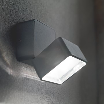 Ideal Lux - LED buitenwandlamp OMEGA LED/7W/230V CRI 90 IP54 antraciet