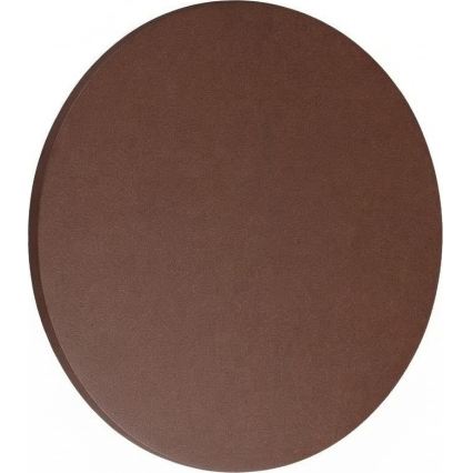 Ideal Lux - LED buitenmuurlamp PUNTO LED/12W/230V CRI 90 Ø 24 cm IP54 bruin