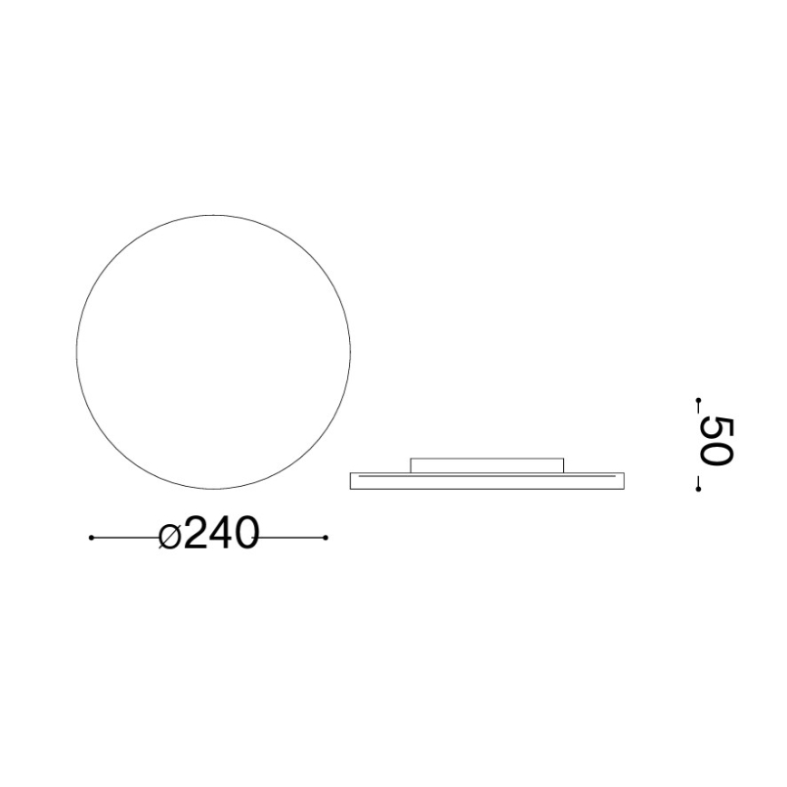 Ideal Lux - LED buitenwandlamp PUNTO LED/12W/230V CRI 90 Ø 24 cm IP54 zwart