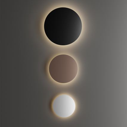 Ideal Lux - LED buitenwandlamp PUNTO LED/16W/230V CRI 90 Ø 30 cm IP54 bruin