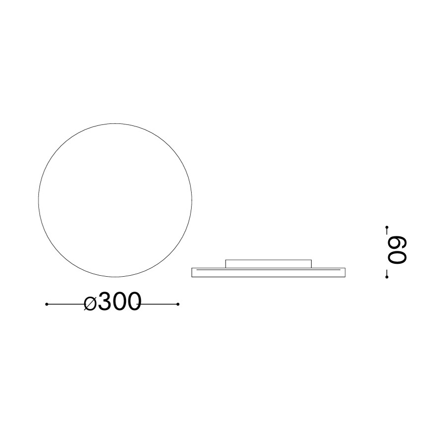 Ideal Lux - LED buitenwandlamp PUNTO LED/16W/230V CRI 90 Ø 30 cm IP54 bruin