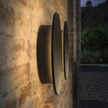 Ideal Lux - LED buitenwandlamp PUNTO LED/9W/230V CRI 90 Ø 18 cm IP54 antraciet