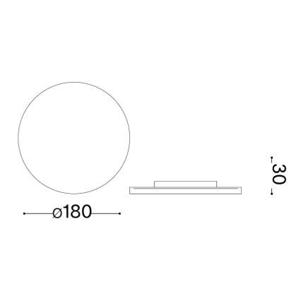 Ideal Lux - LED buitenwandlamp PUNTO LED/9W/230V CRI 90 Ø 18 cm IP54 bruin