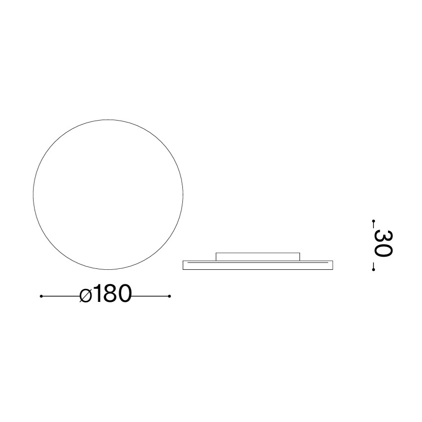 Ideal Lux - LED buitenwandlamp PUNTO LED/9W/230V CRI 90 Ø 18 cm IP54 bruin