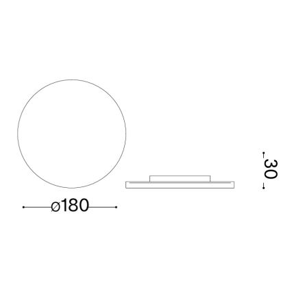 Ideal Lux - PUNTO LED buitenwandlamp 9W/230V CRI 90 Ø 18 cm IP54 wit