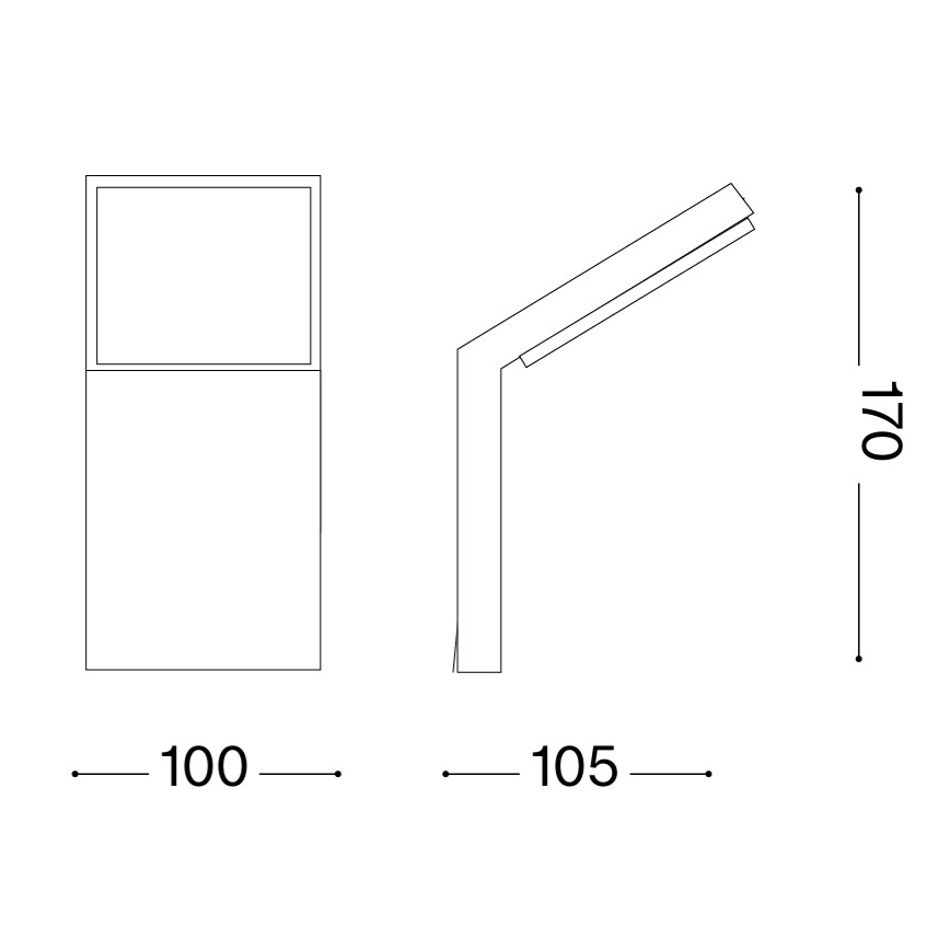 Ideal Lux - LED buitenmuurlamp STYLE LED/8,5W/230V 3000K CRI 90 IP54 zwart