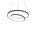 Ideal Lux - LED dimbare hanglamp aan kabel OZ LED/48W/230V Ø 60 cm CRI 90 zwart