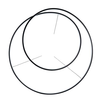 Ideal Lux - LED dimbare hanglamp aan kabel OZ LED/48W/230V Ø 60 cm CRI 90 zwart