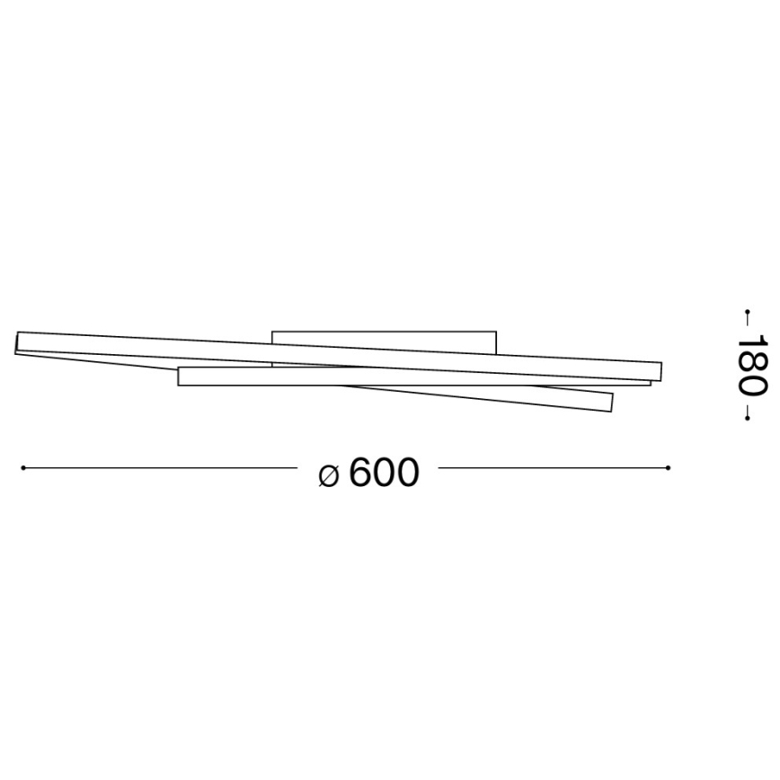 Ideal Lux - LED dimbare plafondlamp OZ LED/48W/230V Ø 60 cm CRI 90 wit