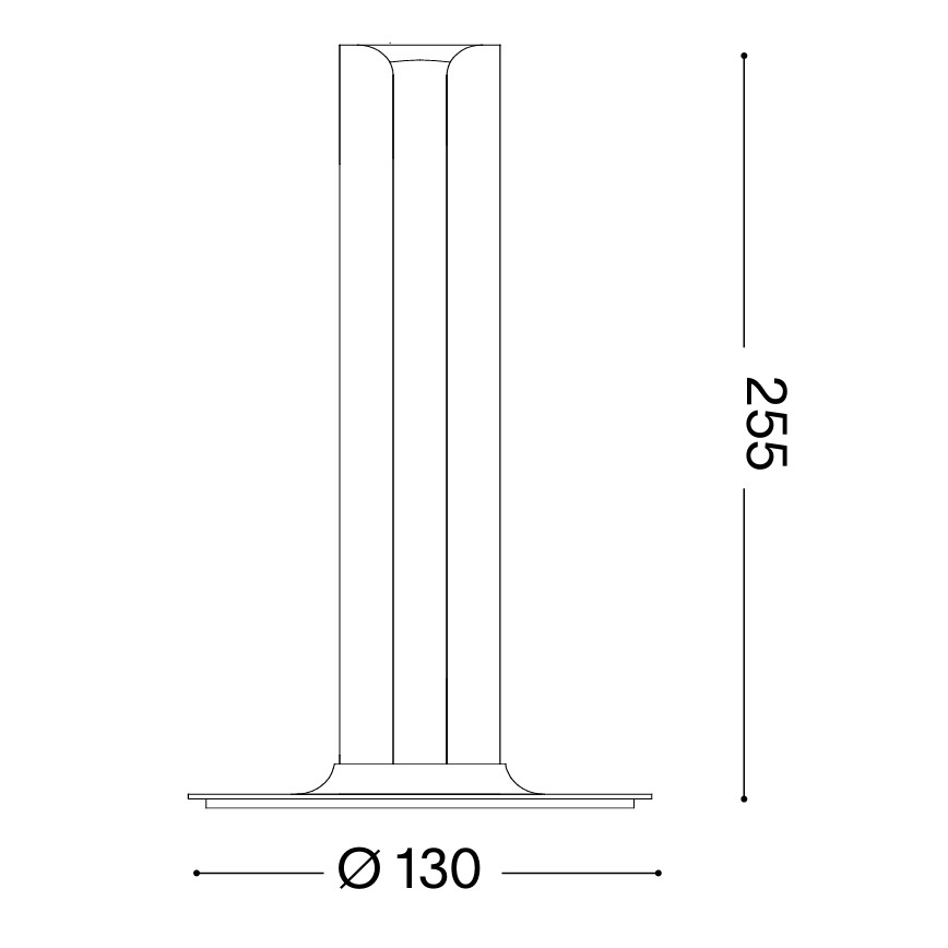 Ideal Lux - LED-dimbare tafellamp DORICA LED/8W/230V CRI 90 grijs