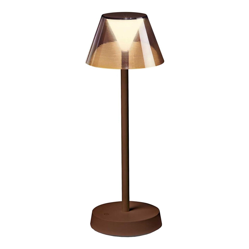 Ideal Lux - LED Dimbare touchlamp LOLITA LED/2,8W/5V 2200 mAh IP54 bruin