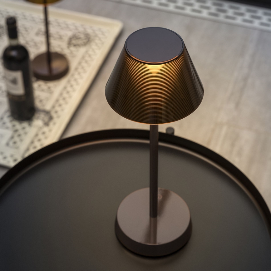 Ideal Lux - LED Dimbare touchlamp LOLITA LED/2,8W/5V 2200 mAh IP54 bruin