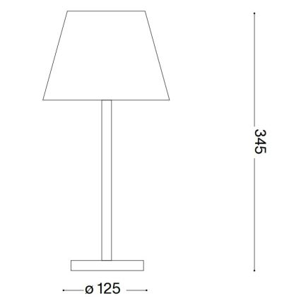 Ideal Lux - LED Dimbare Touchlamp LOLITA LED/2,8W/5V 2200 mAh IP54 zwart