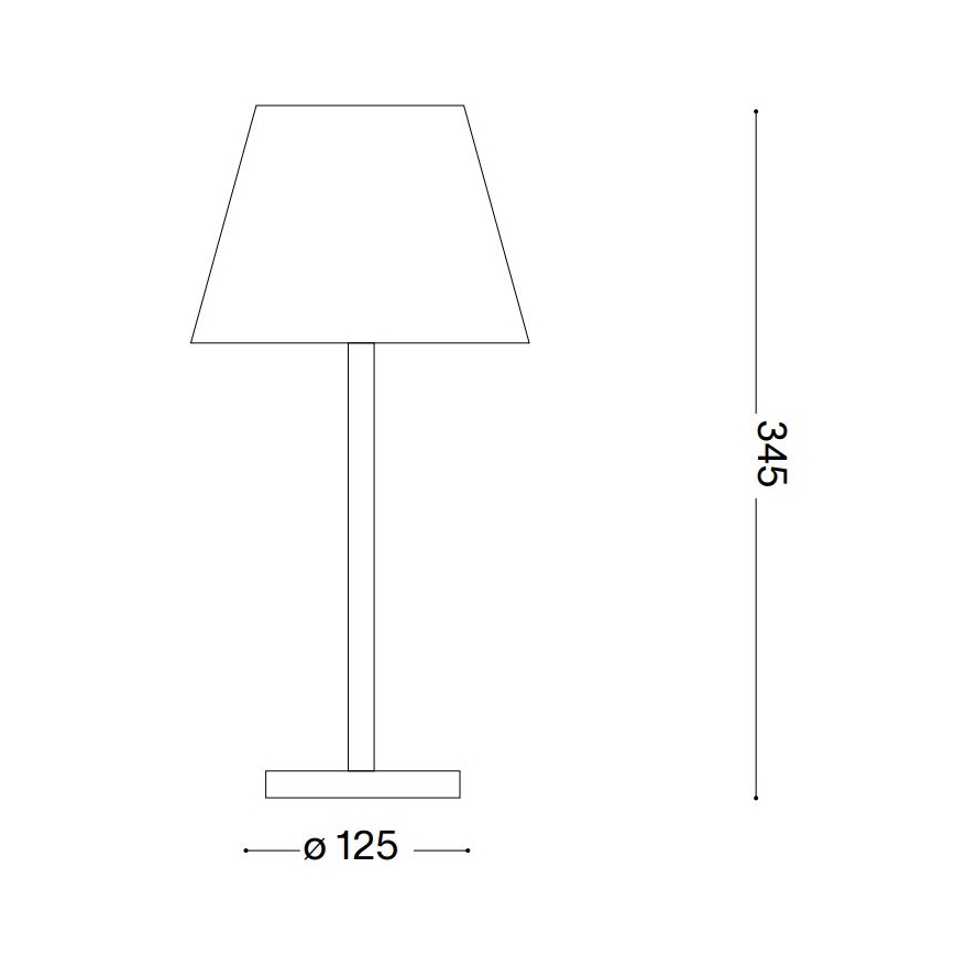 Ideal Lux - LED Dimbare touchlamp LOLITA LED/2,8W/5V 2200 mAh IP54 zwart