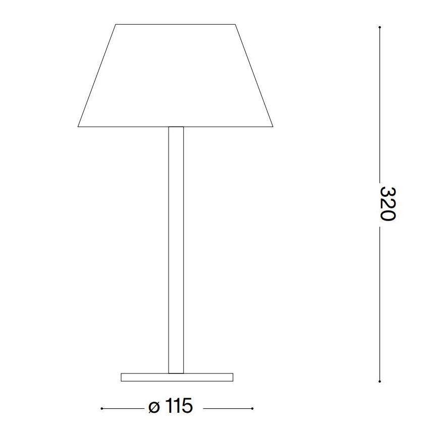 Ideal Lux - LED Dimbaar aanraken buitenshuis lamp PURE LED/1,5W/3,7V 2200 mAh CRI 90 IP54 bruin