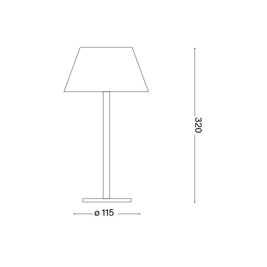 Ideal Lux - LED Dimbare Touch Buitenlamp PURE LED/1,5W/3,7V 2200 mAh CRI 90 IP54 zwart