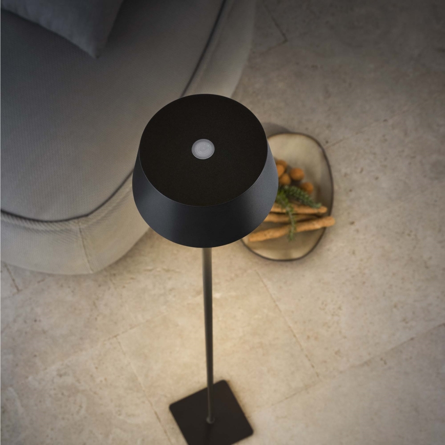 Ideal Lux - LED Dimbare Touch Buitenlamp PURE LED/1,5W/3,7V 2200 mAh CRI 90 IP54 zwart
