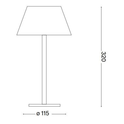 Ideal Lux - LED Dimbare Touch Buitenlamp PURE LED/1,5W/3,7V 2200 mAh CRI 90 IP54 zwart