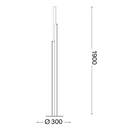 Ideal Lux - LED dimbare vloerlamp DORICA 3xLED/33W/230V CRI 90 wit