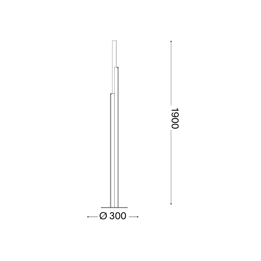 Ideal Lux - LED dimbare vloerlamp DORICA 3xLED/33W/230V CRI 90 wit