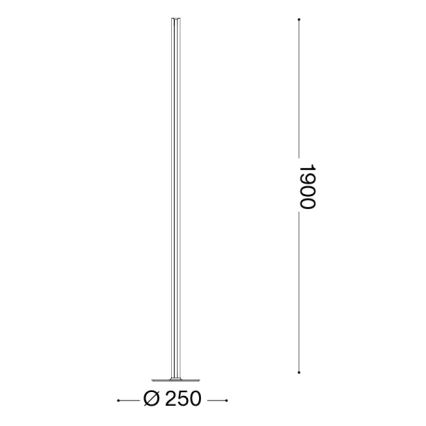 Ideal Lux - LED dimbare vloerlamp DORICA LED/50W/230V CRI 90 mat chroom